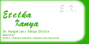 etelka kanya business card